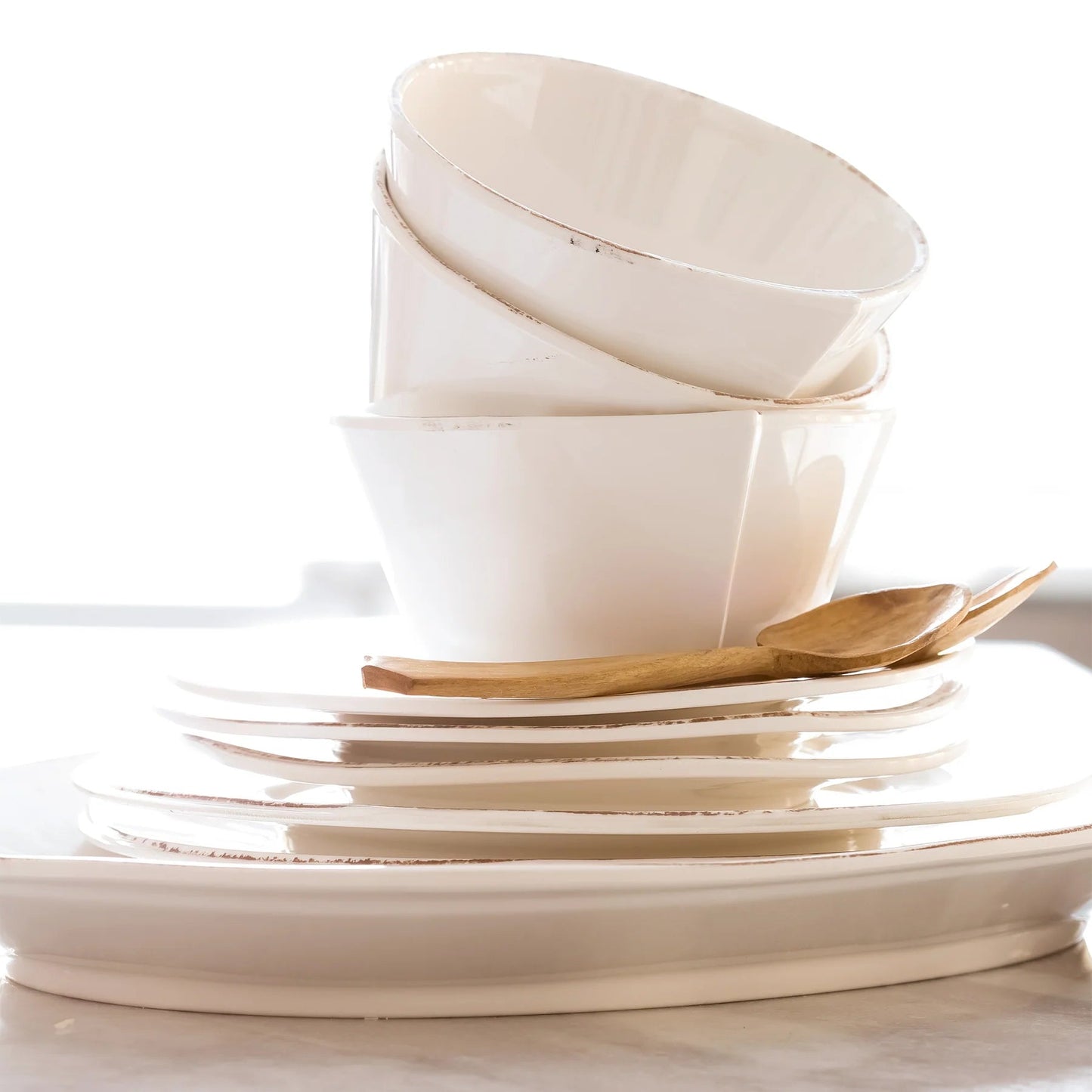 Melamine Lastra White Cereal Bowl