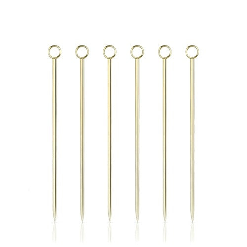 Cocktail Pick Gold, Set of 6