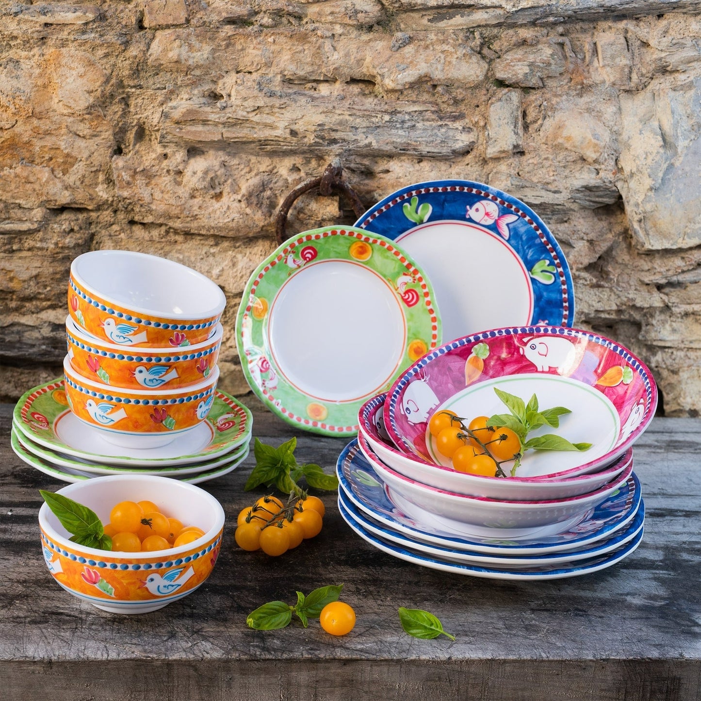 Melamine Campagna Porco Large Serving Bowl