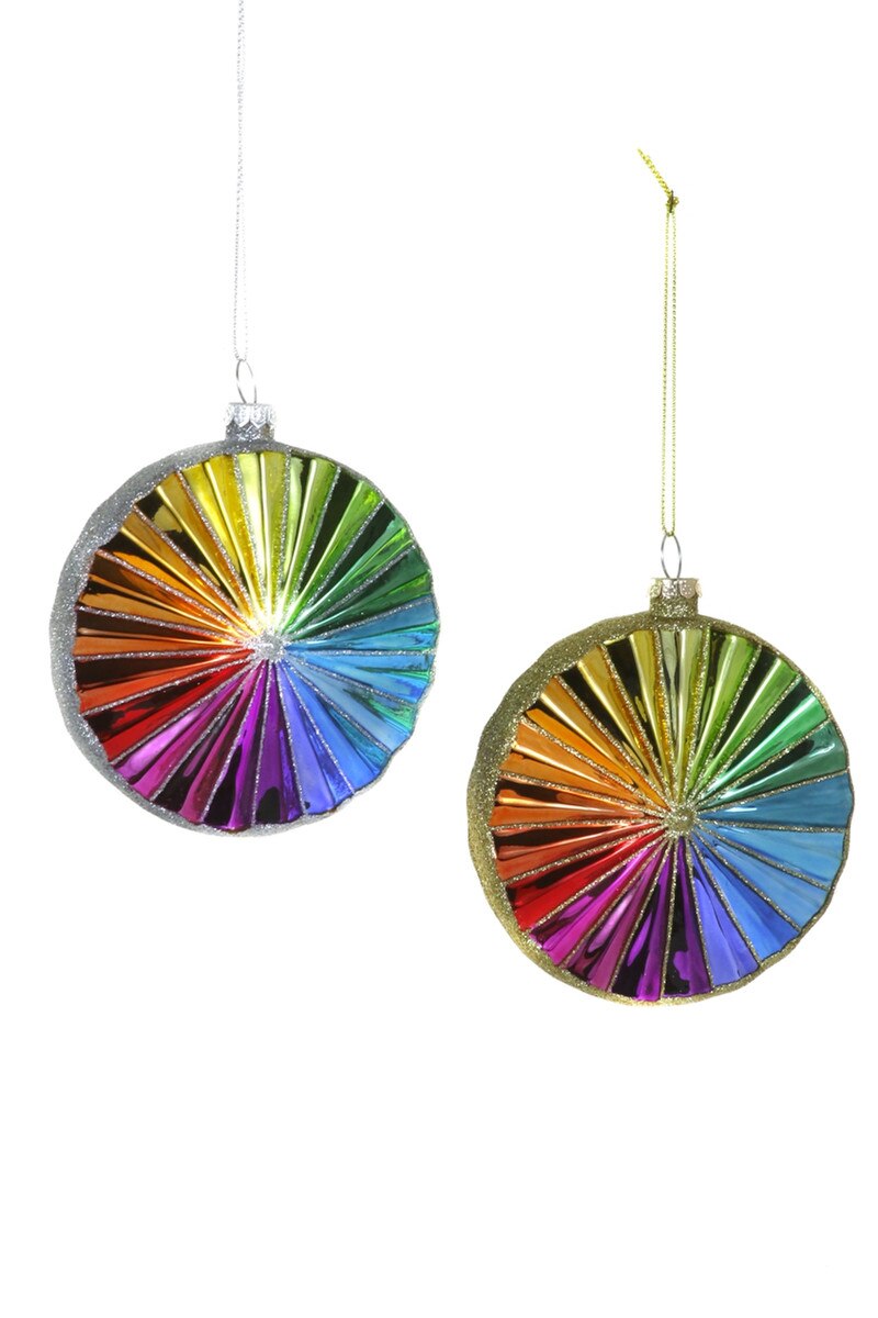 Rainbow Prismatic Glitter Ornament