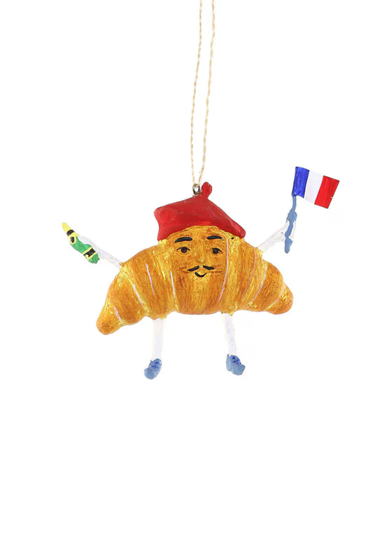 Monsieur Croissant Ornament
