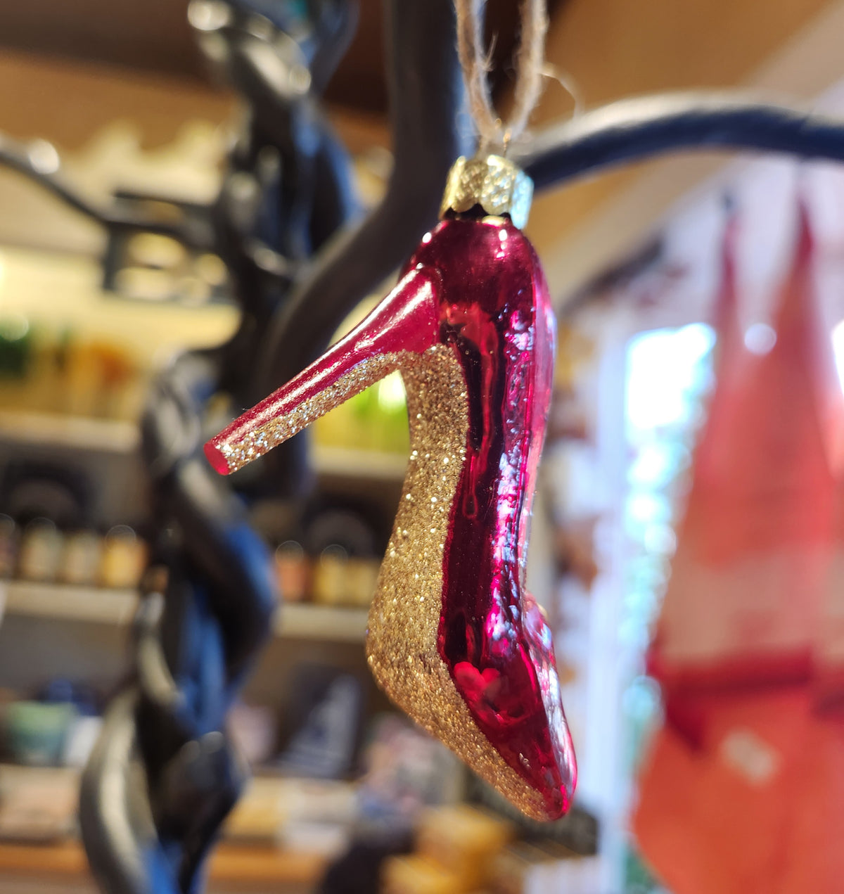 French Red & Gold Stiletto