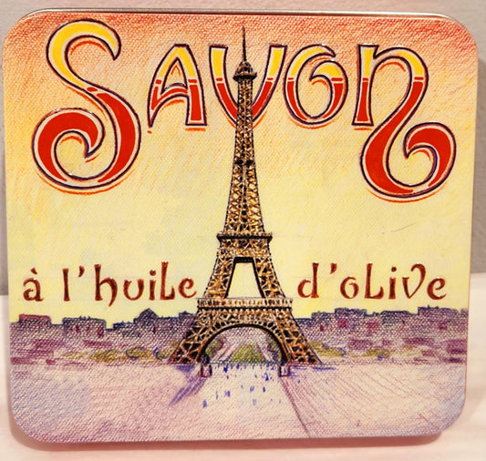 La Savonnerie Set of 4 Soaps in "Eiffel Tower" Tin