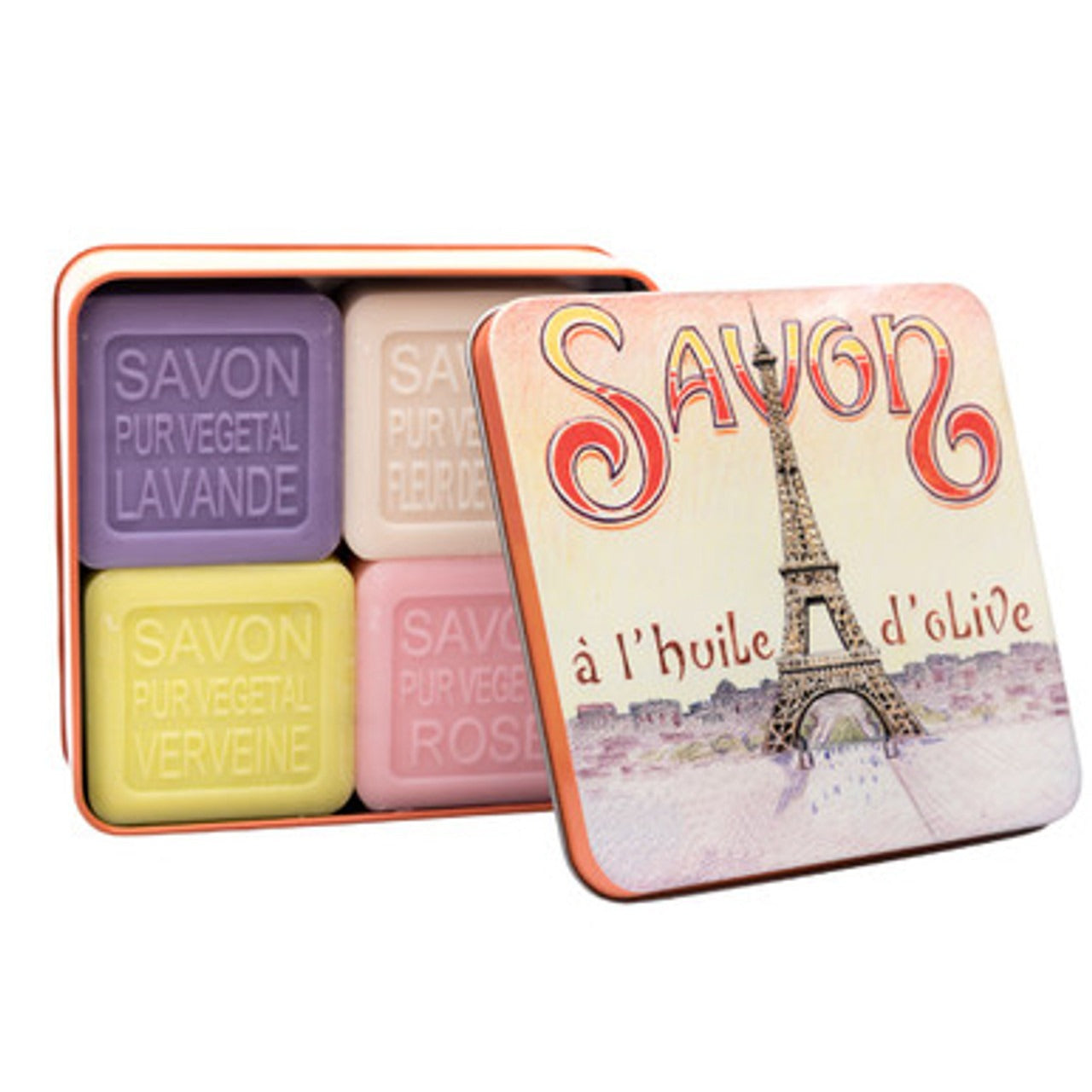 La Savonnerie Set of 4 Soaps in "Eiffel Tower" Tin