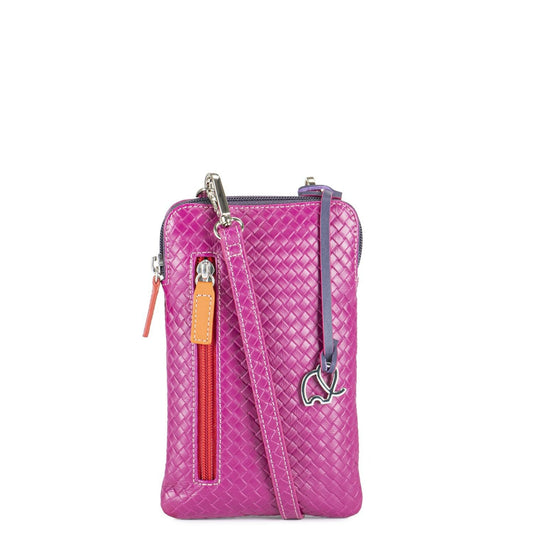Sangria Embossed Small Crossbody Bag