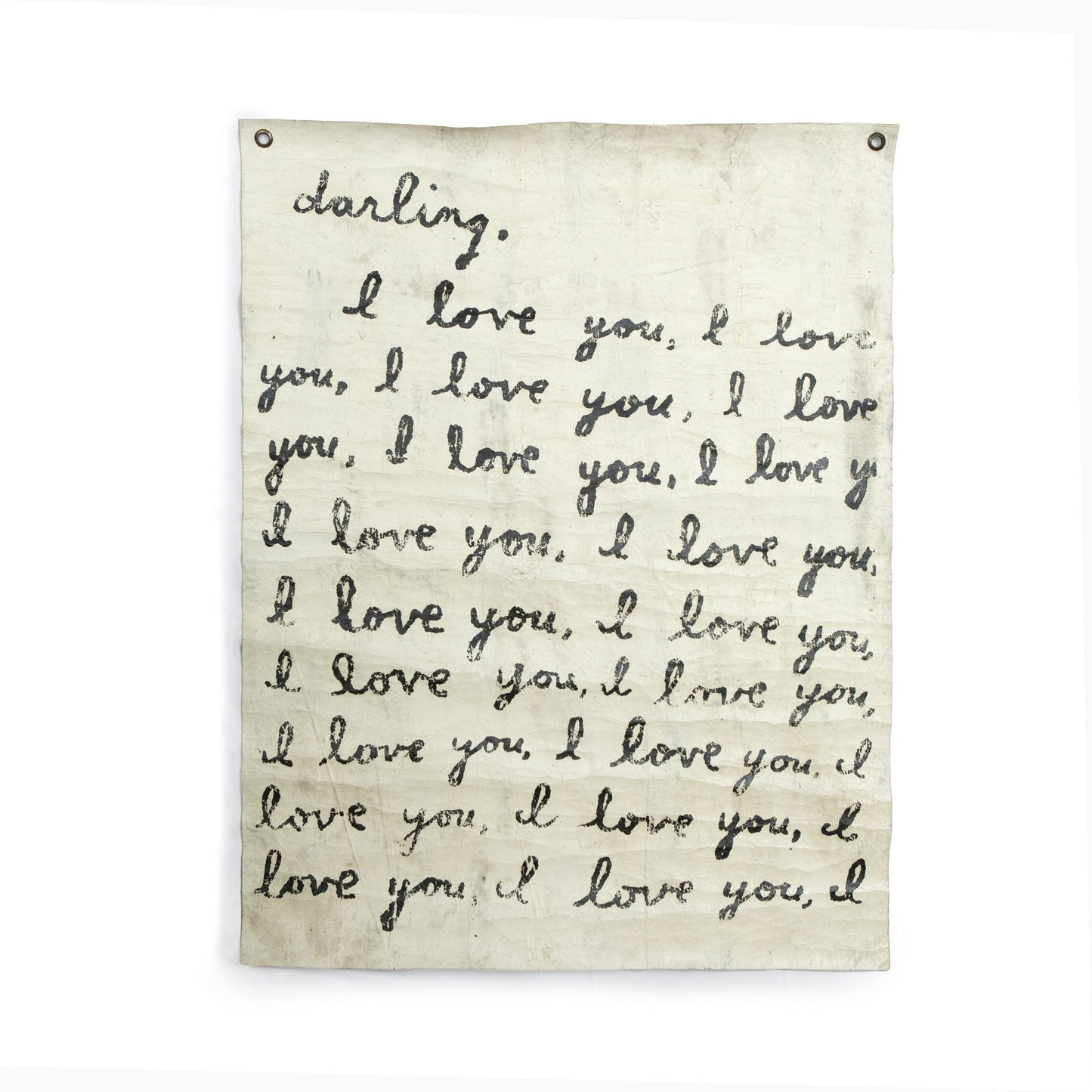 I Love You Hand Printed Canvas, 36" x 48" - r. h. ballard shop & gallery