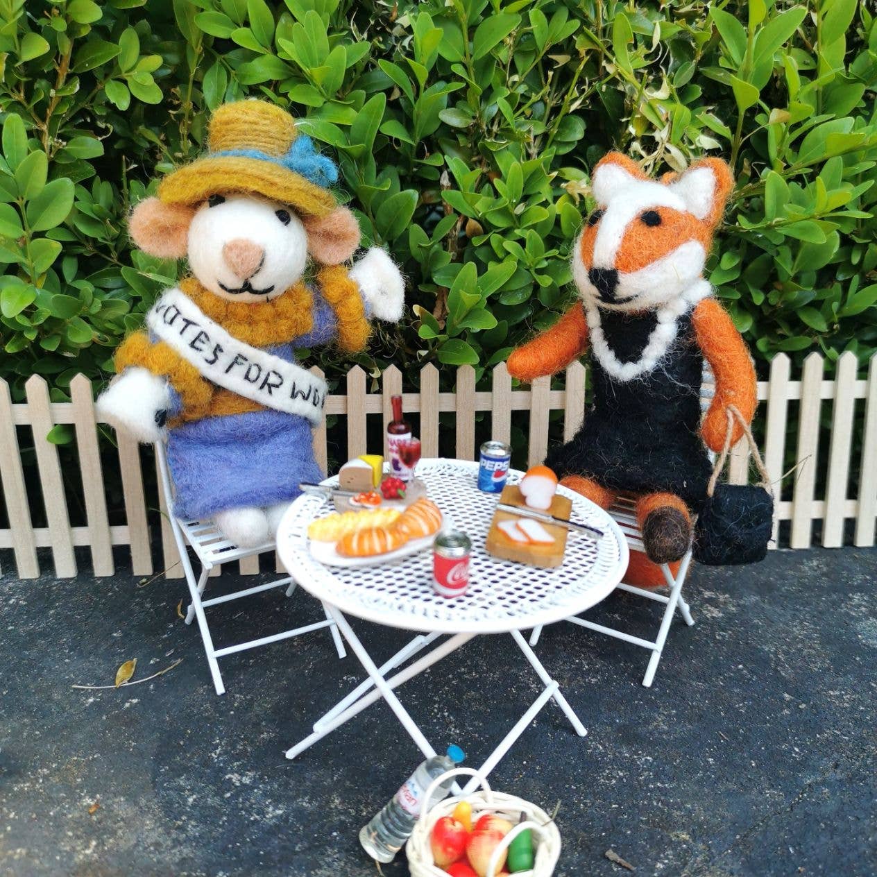 Emmeline the Suffragette Felt Mouse Ornament