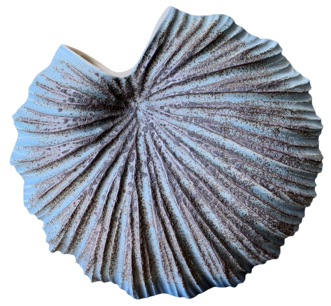 PALM Cockle Blue Porcelain Vase