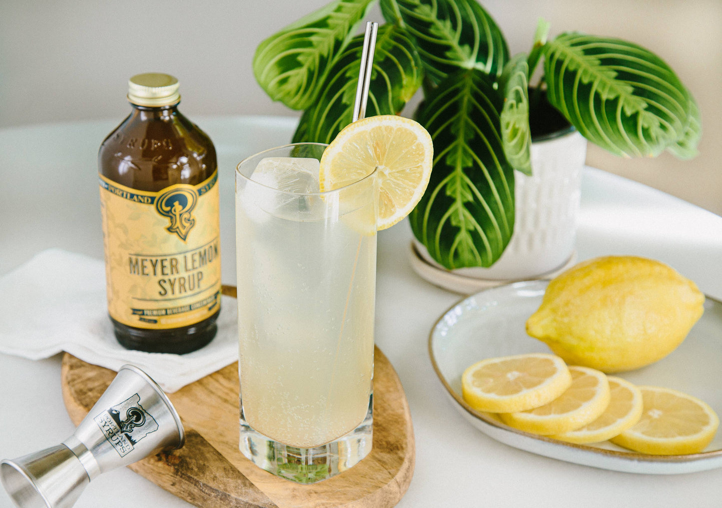 Meyer Lemon Syrup 12oz - cocktail / mocktail beverage mixer