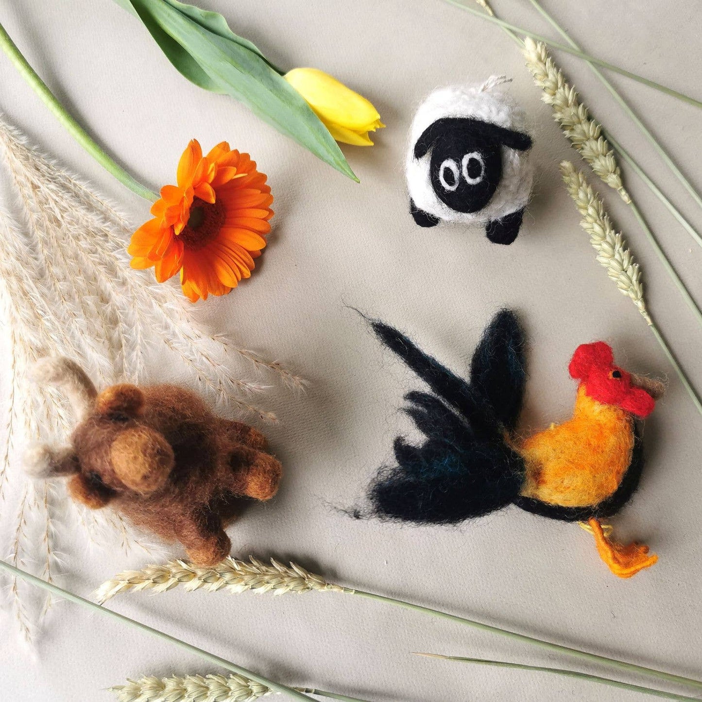 Handmade Hanging Black Sheep Felt Easter Decoration