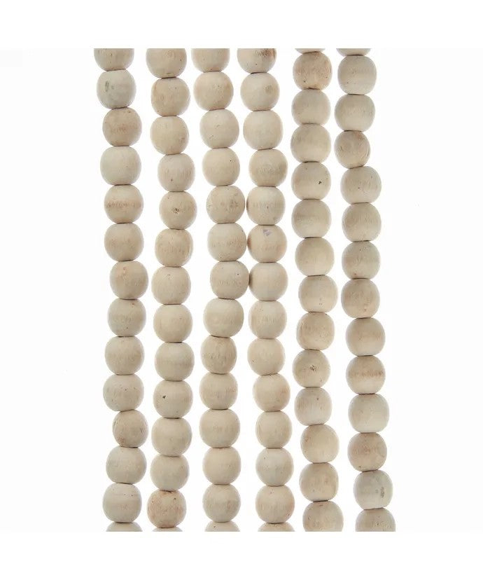 Natural Wood Bead Garland, 9 ft