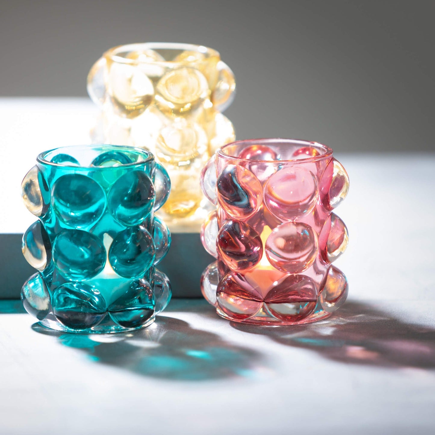 bubble glass votives