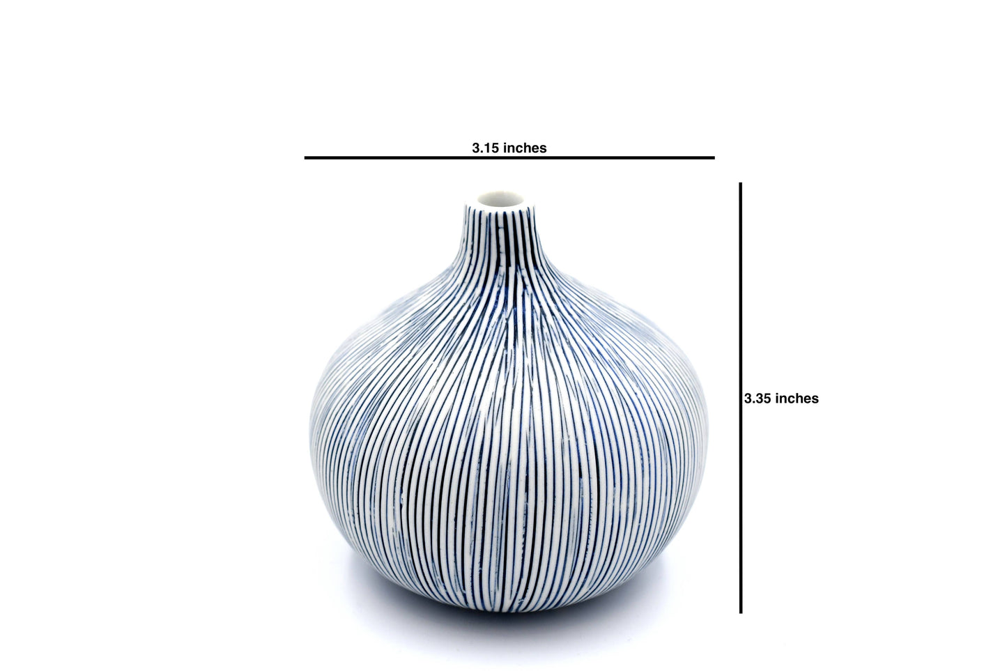 CONGO -Blue and White Handcrafted Porcelain Bud Vase