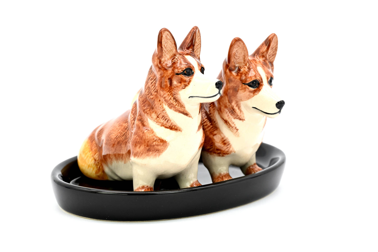 SALT AND PEPPER SHAKER Brown Corgi