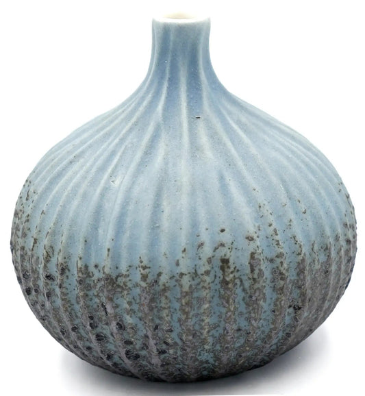 Congo Artistic Blue Textural Porcelain Bud Vase