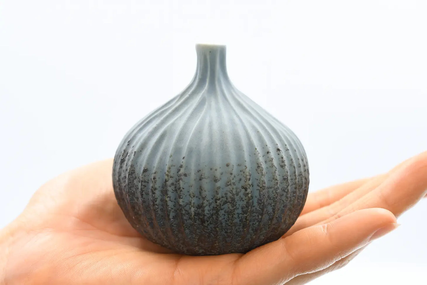 Congo Artistic Blue Textural Porcelain Bud Vase