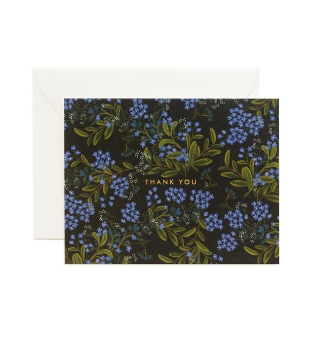 Thank You Cards Cornflower Blue, Boxed 8