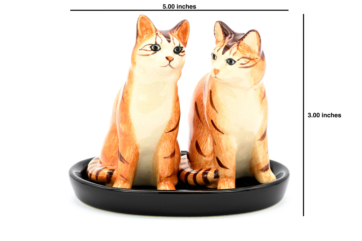 SALT AND PEPPER SHAKER Orange Tabby
