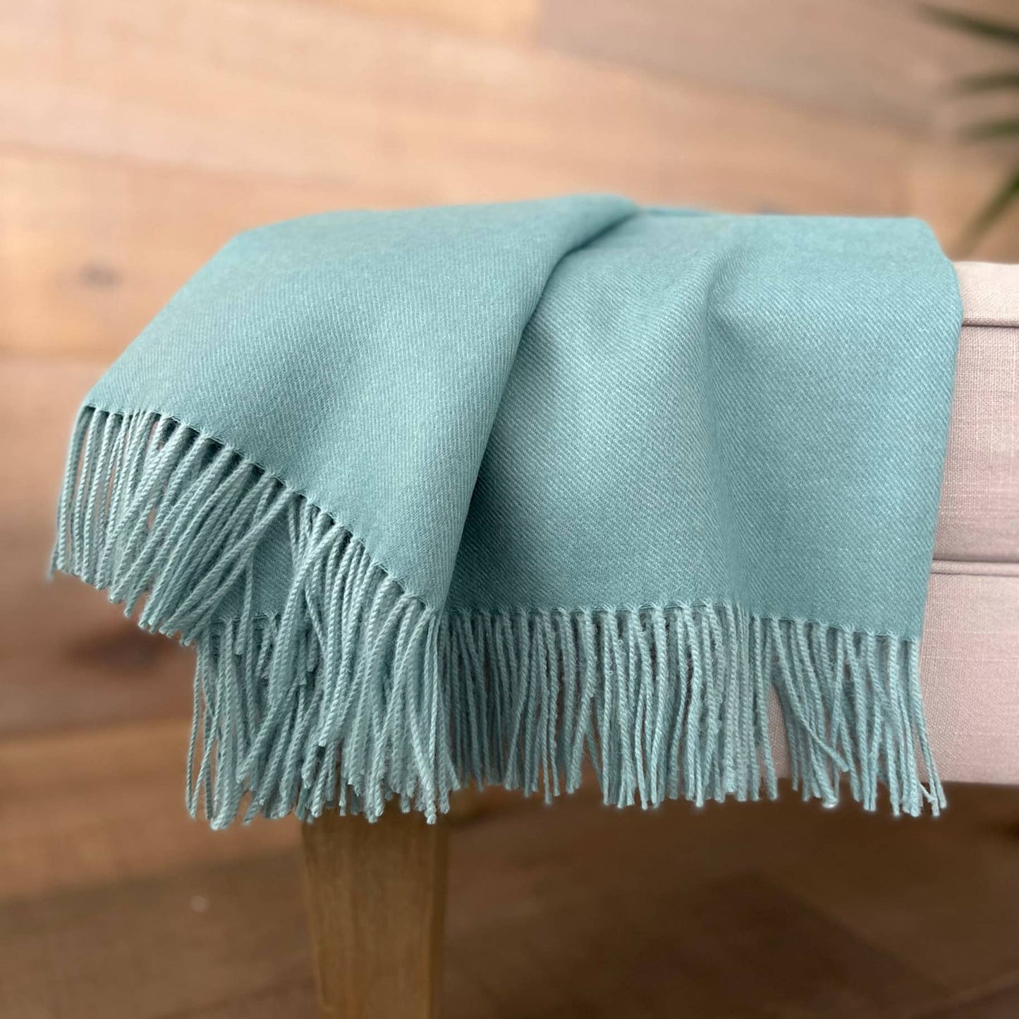 Baby Alpaca Throw - Sea Glass