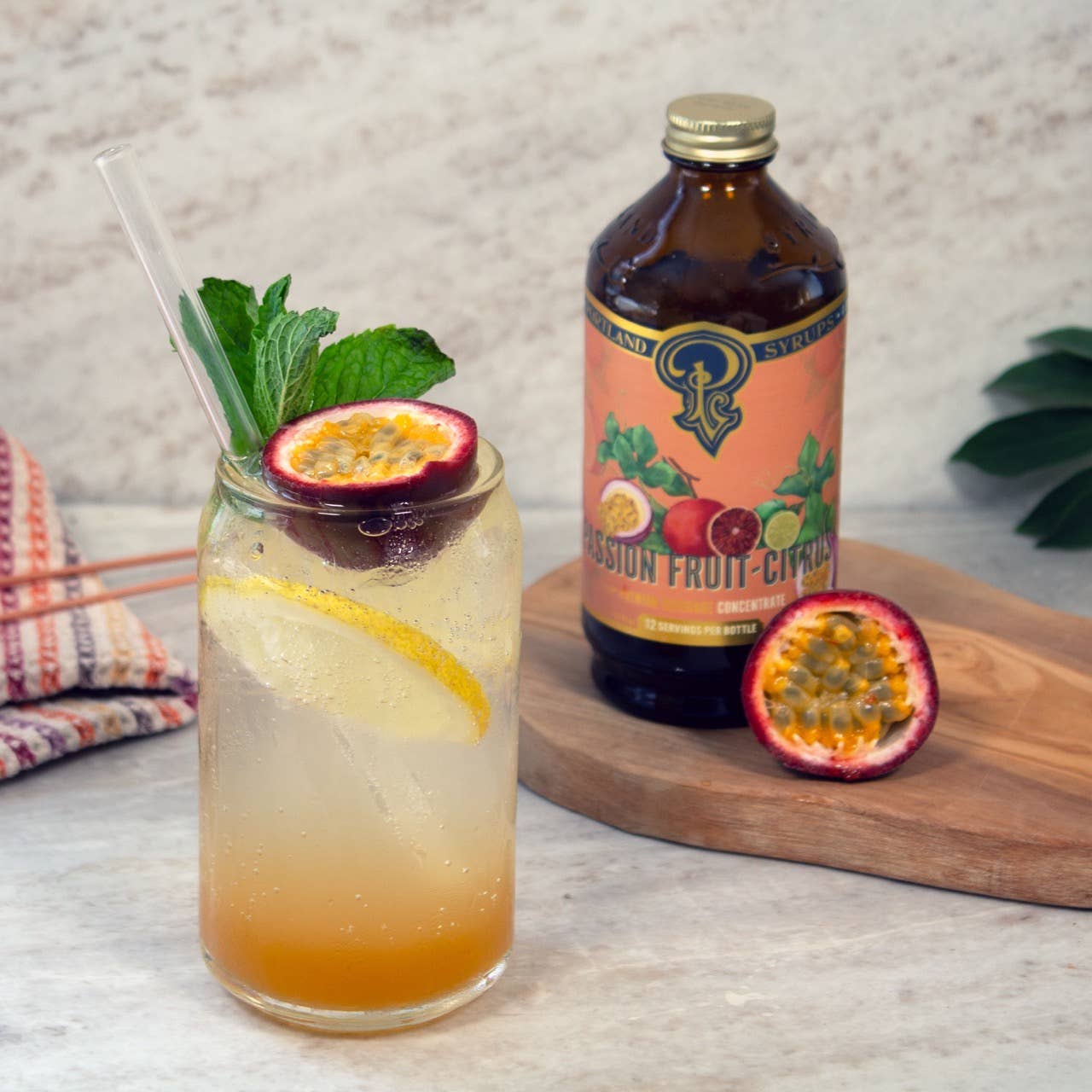 Passion Fruit Citrus Syrup 12oz - cocktail / mocktail mixer