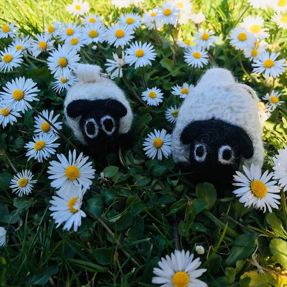 Handmade Hanging Black Sheep Felt Easter Decoration