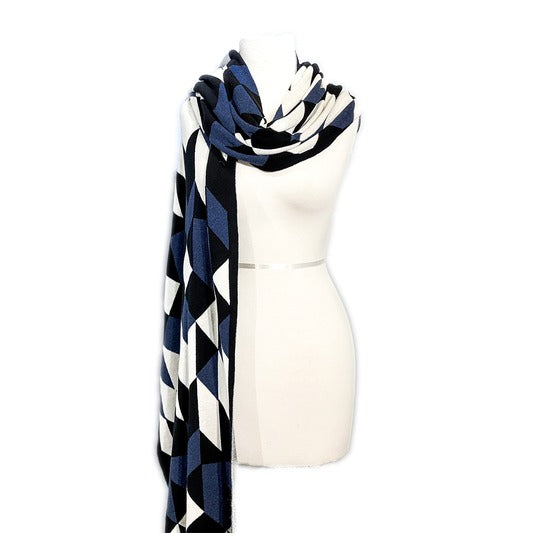 Liamolly Fractal Black & Indigo Wrap