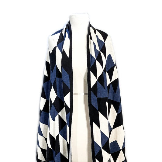 Liamolly Fractal Black & Indigo Wrap