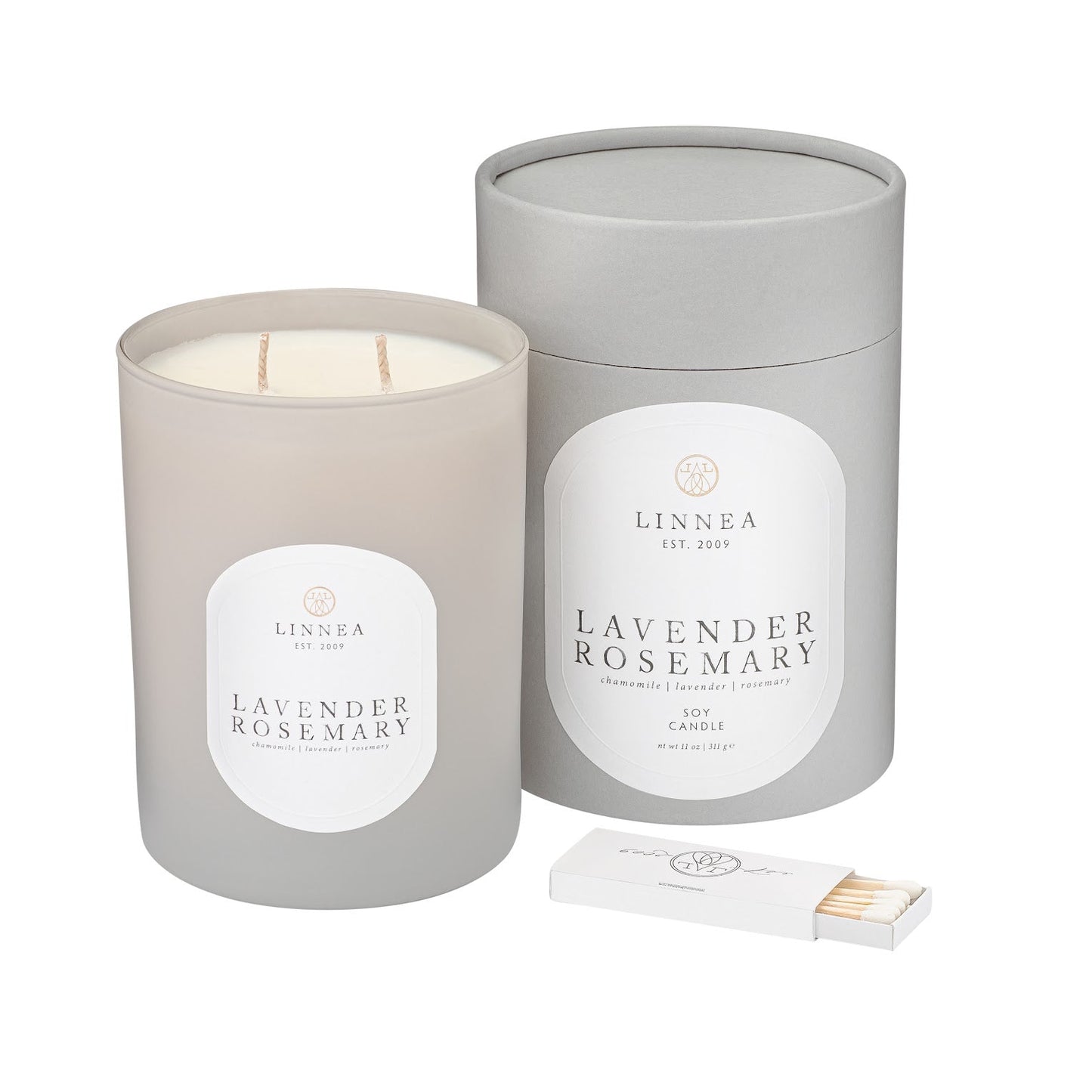 LINNEA Lavender Rosemary 2-Wick Candle