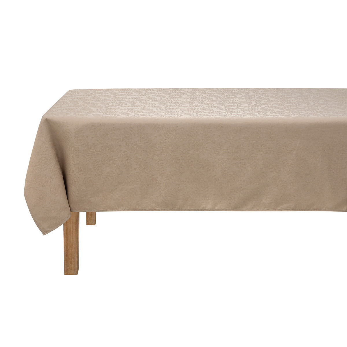 NEW! Vegetal Mood Beige COATED Tablecloth