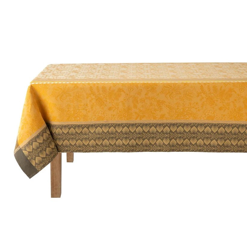 Gipsy Yellow COATED Tablcloth, 69" x 126"