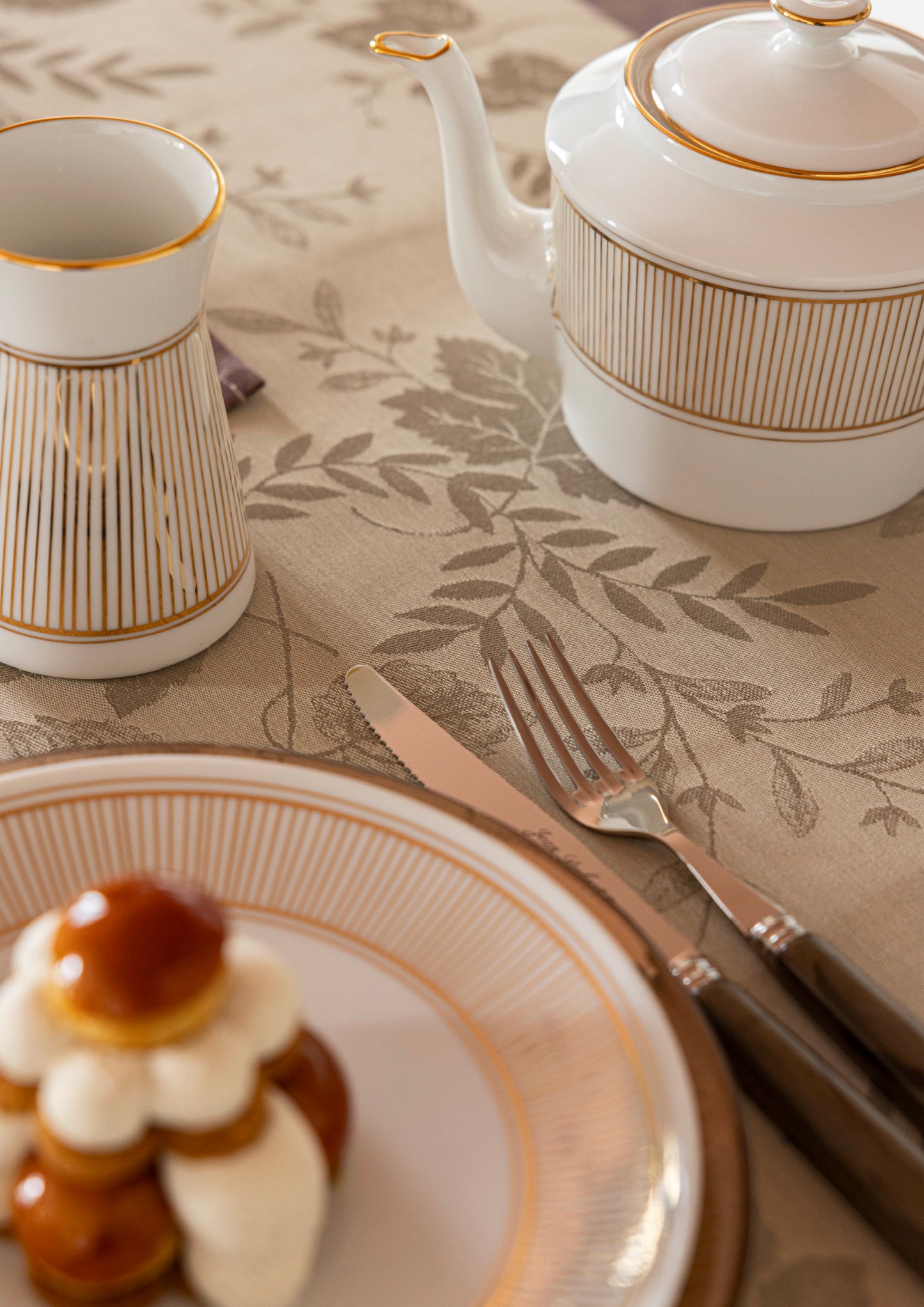 NEW! Manor Lane Beige Coated Collection