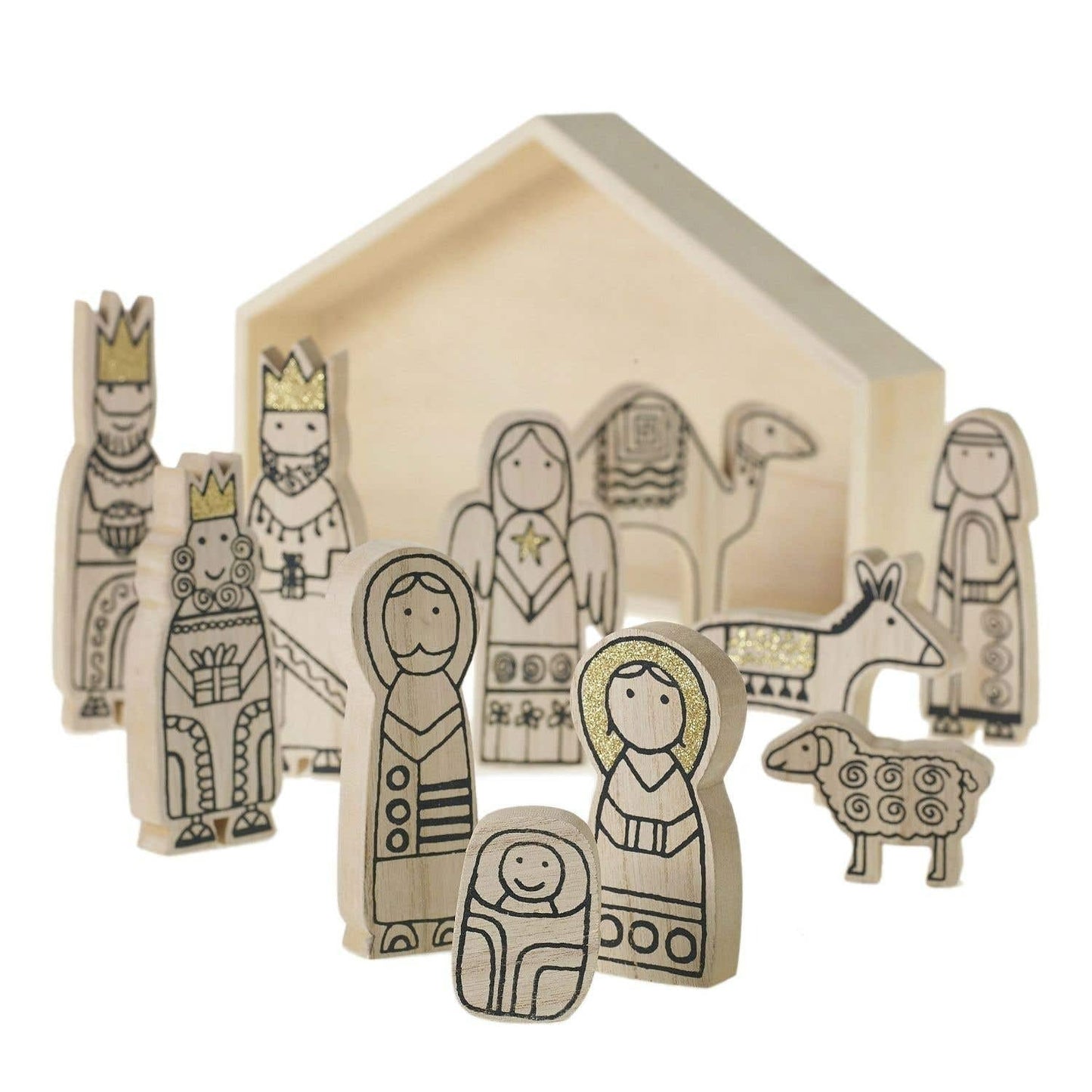 Wooden Nativity Set