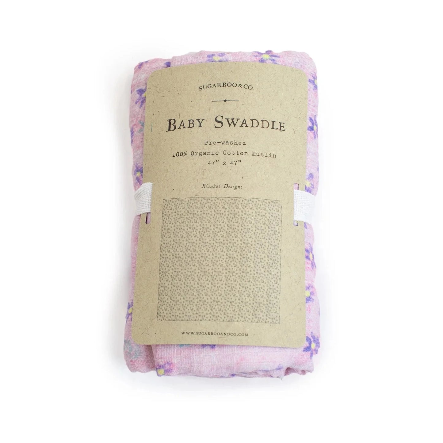 Pink Floral Swaddle Baby Blanket