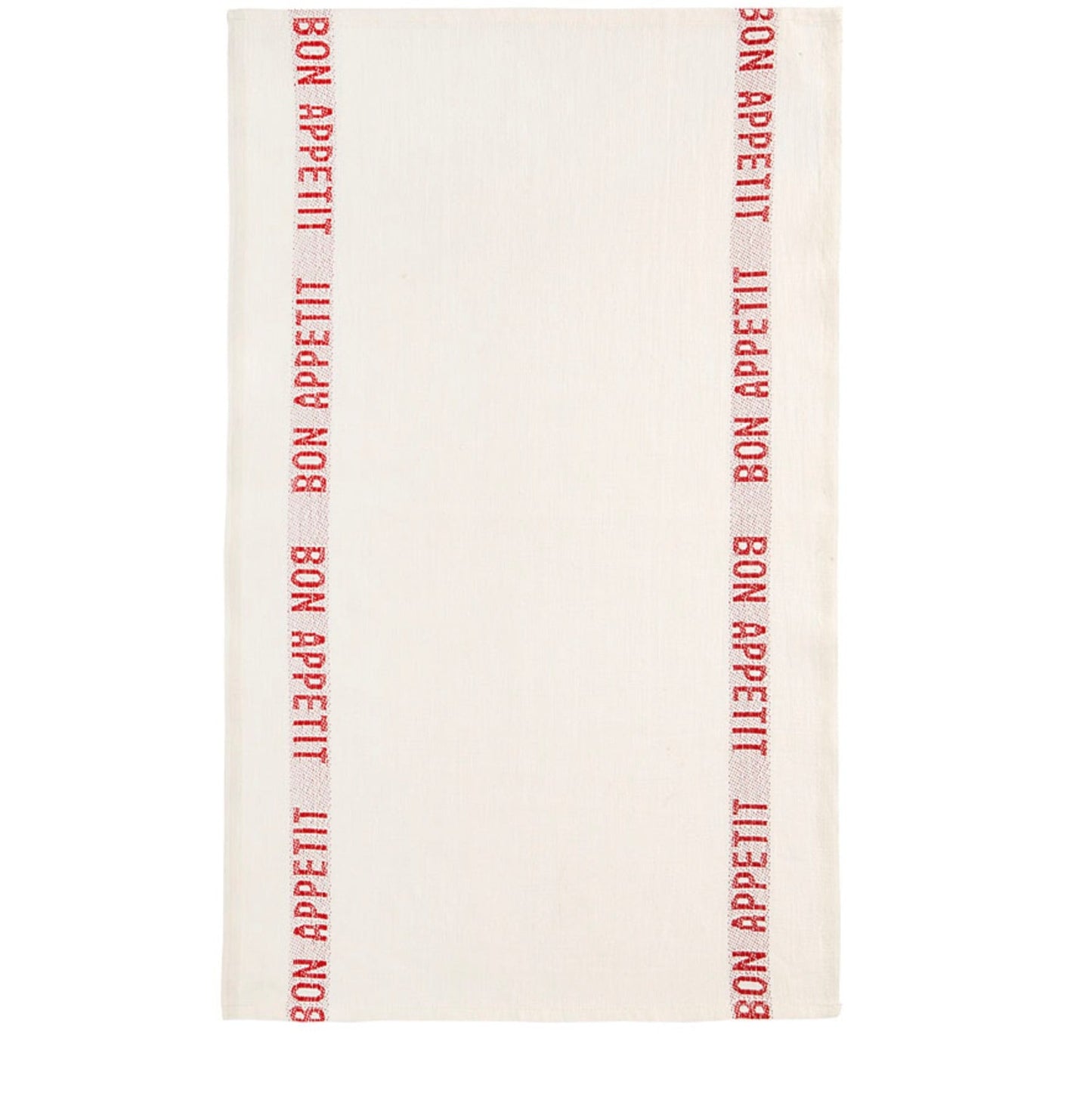 Bon Appetit White/Red Linen Towel