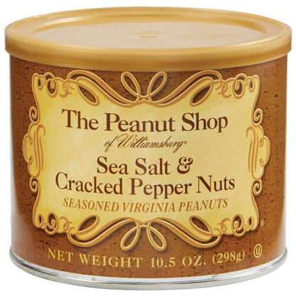 Sea Salt & Cracked Pepper Seasoned Peanuts 10.5 oz.