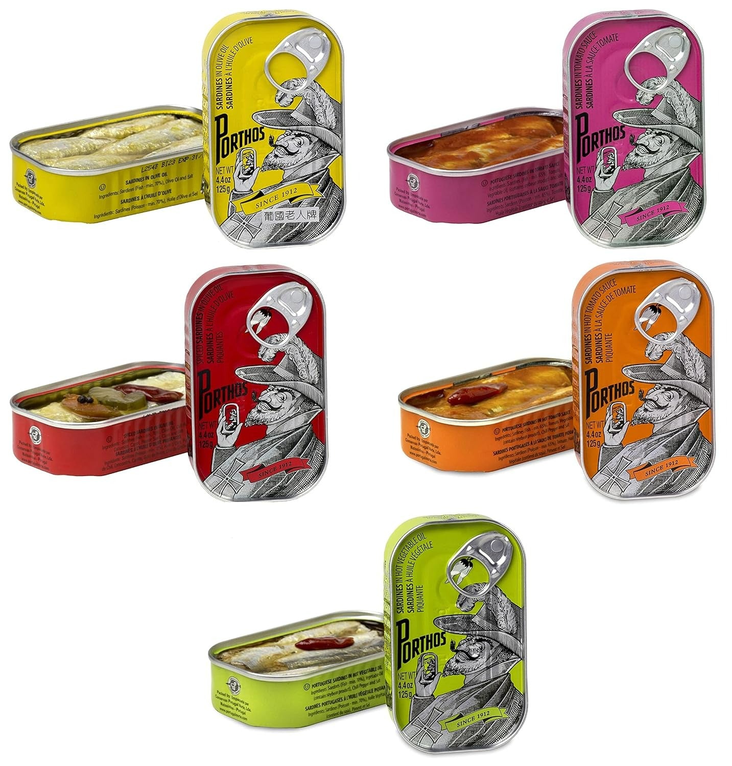 Conservas 5 Sardine Tins in Wood Gift Box