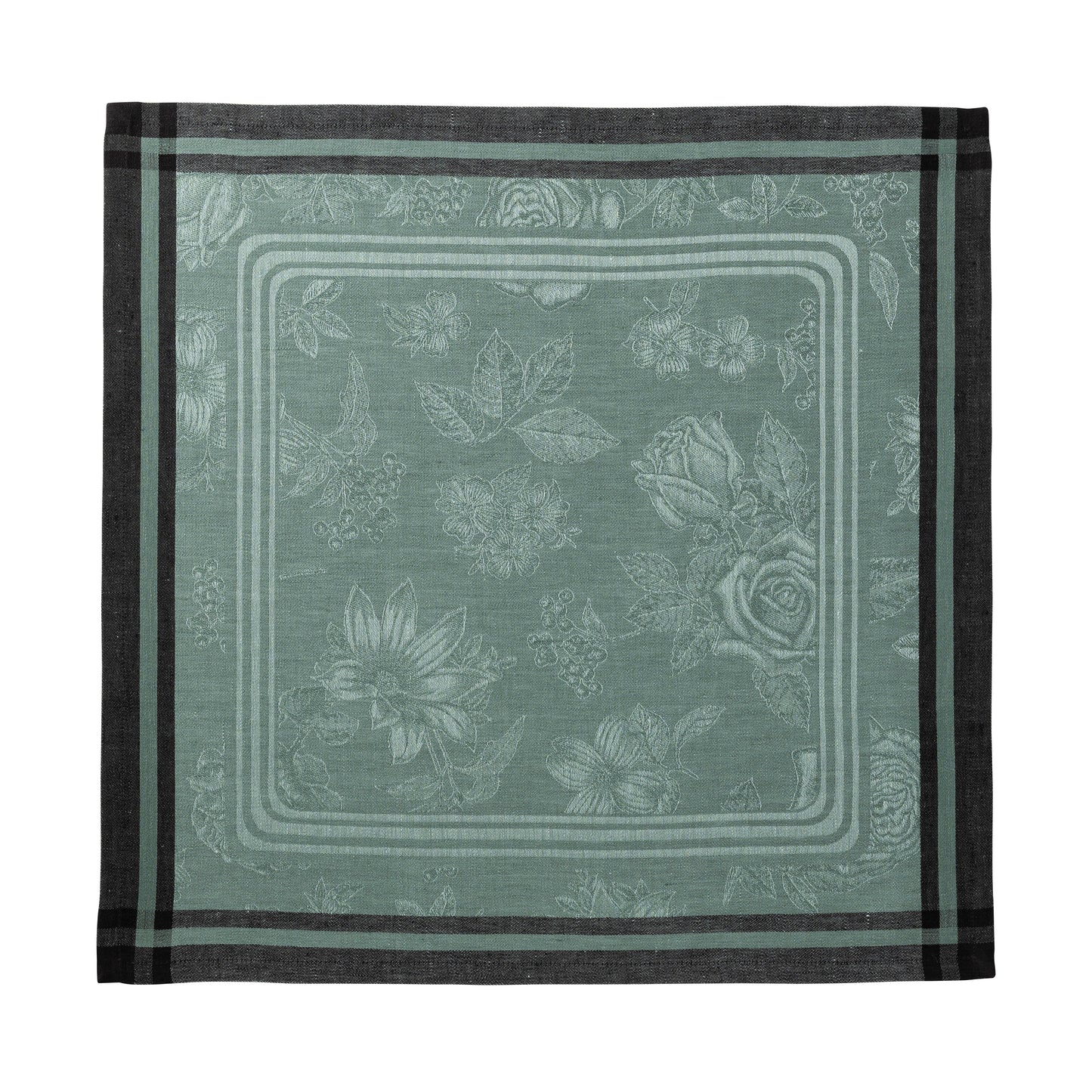 NEW! Cotton/Linen Romance Green Napkin - Set of 2