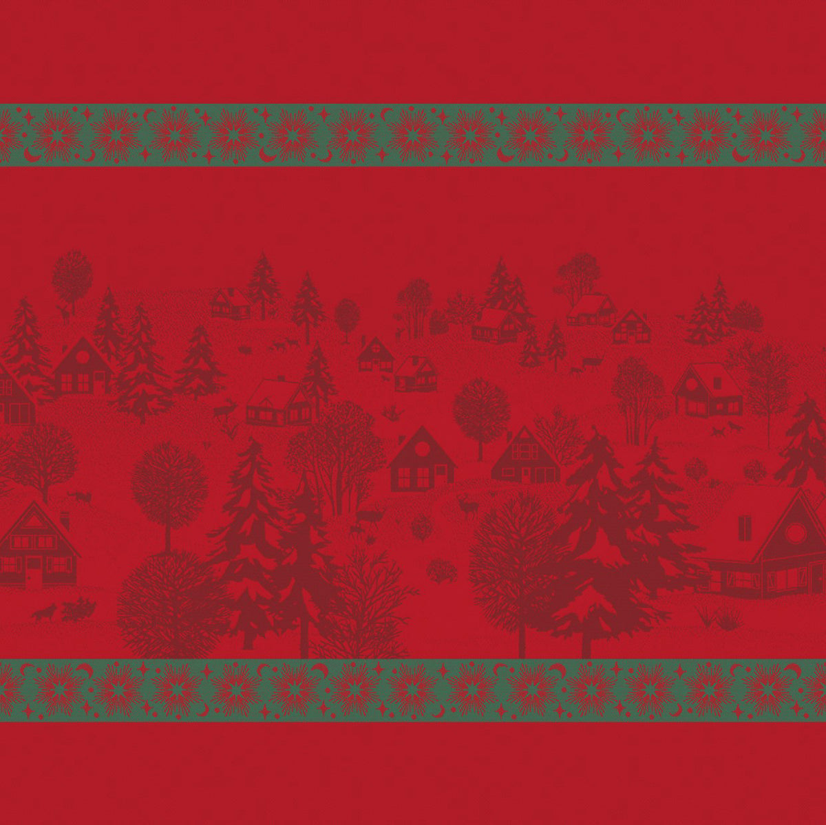 NEW! Sous Les Etoiles Red Cotton Napkin - Set of 2