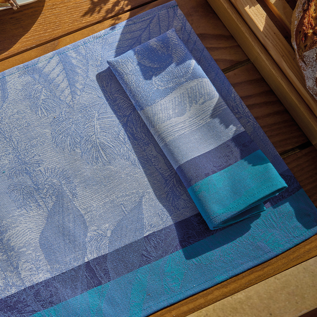 NEW! Sinharaja Blue Placemat COATED, Set of 2