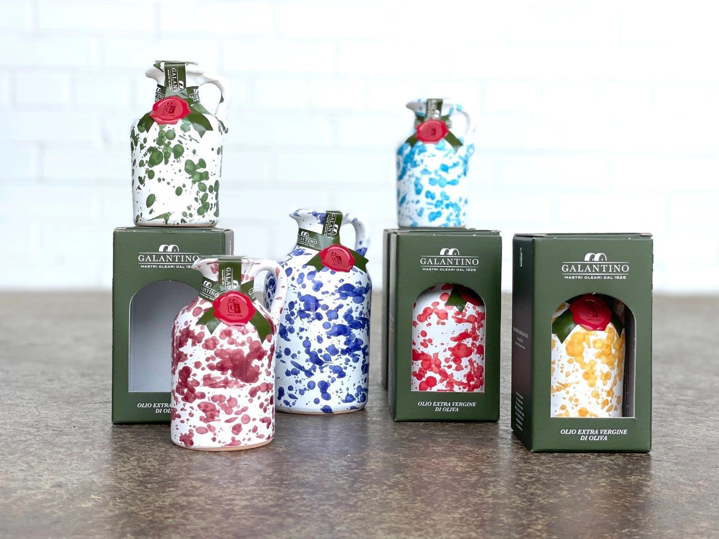 Galantino Italian Extra Virgin Olive Oil, Hand Painted Ceramic, 100ml