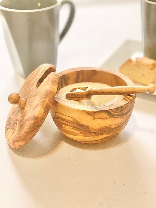 Olivewood Sugar Bowl and Shovel