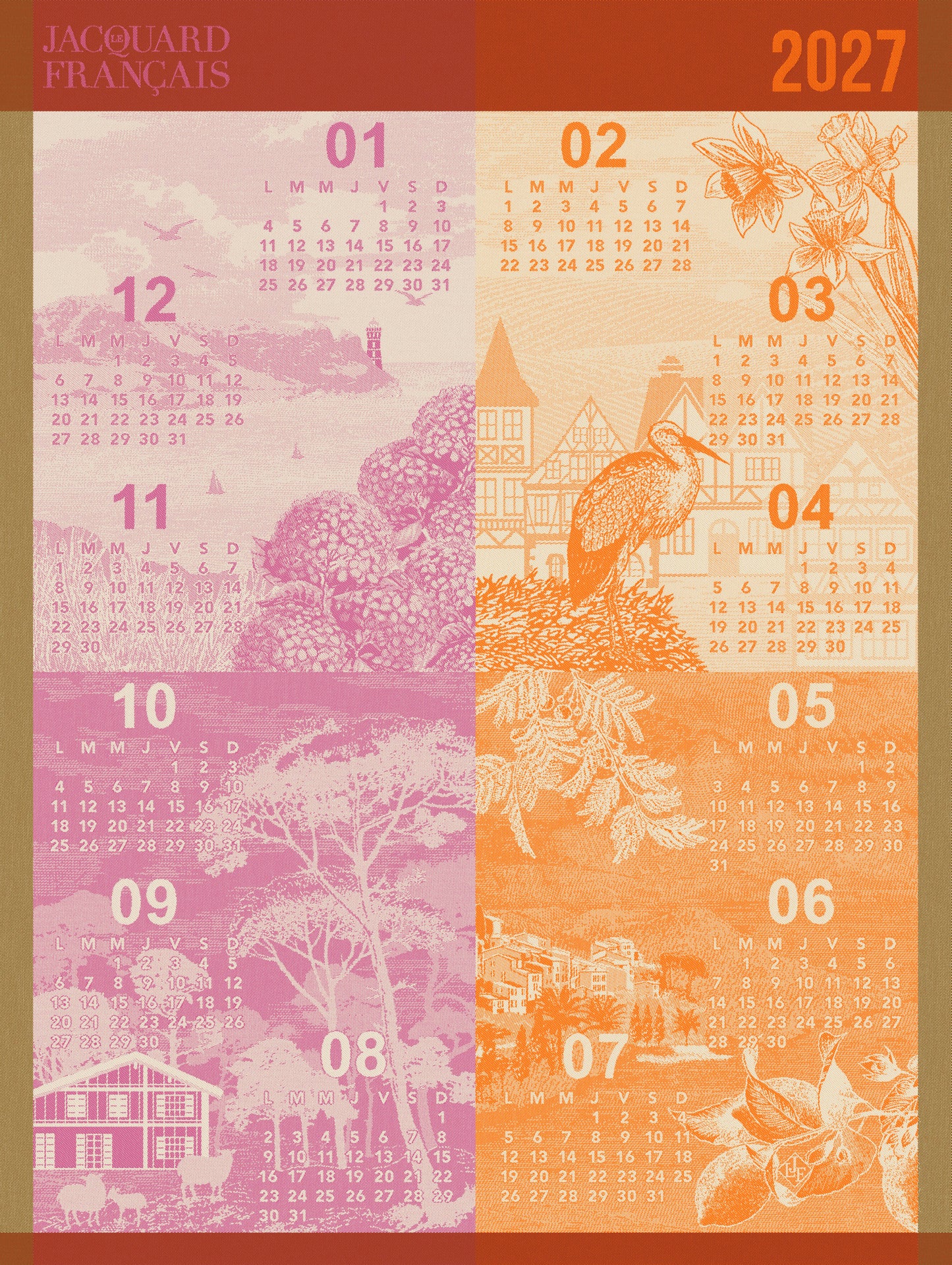 LIMITED EDITION Calendrier Towel 2027 - r. h. ballard shop & gallery