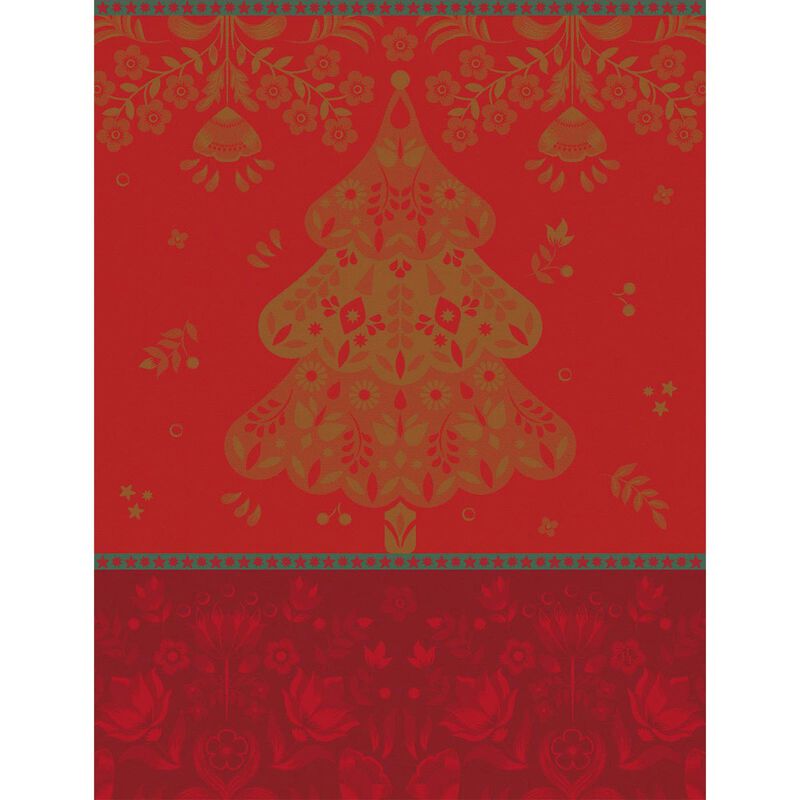 NEW! Holiday Feerie Red Tea Towel