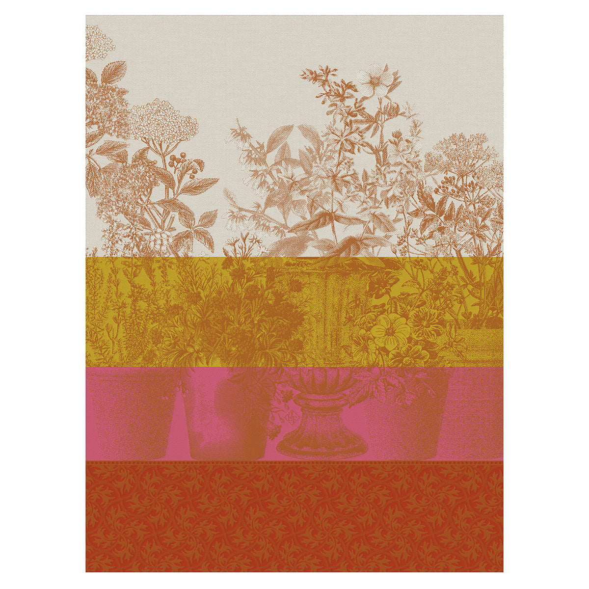 Floraison Raye Pink Towel