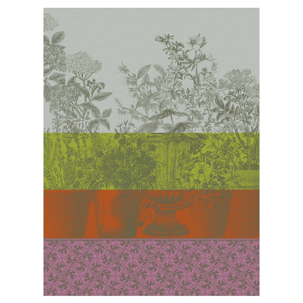 Floraison Raye Purple Towel