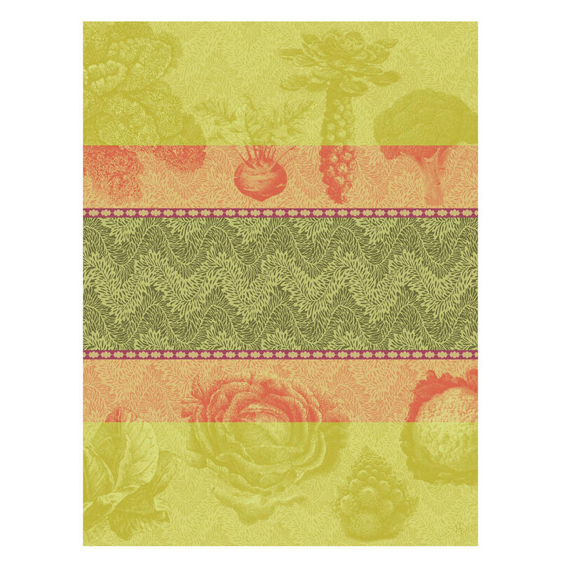 NEW! Jardin Des Choux Green Tea Towel