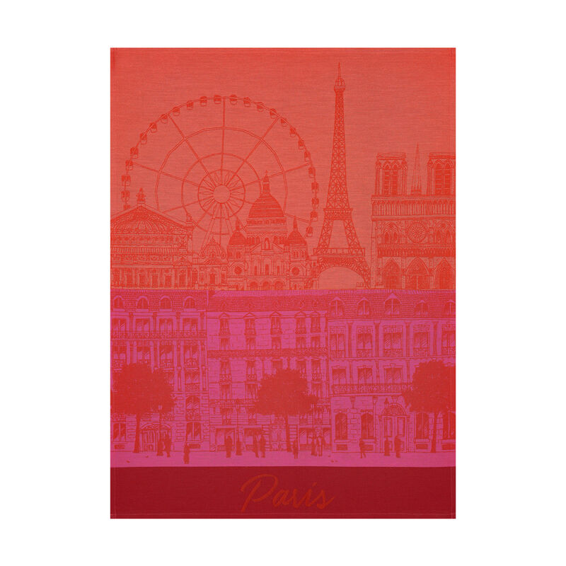 Paris Panorama Red Kiss Towel