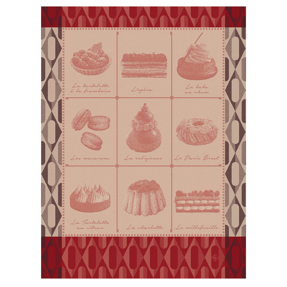 NEW! Patisseries Francaises Pink Towel