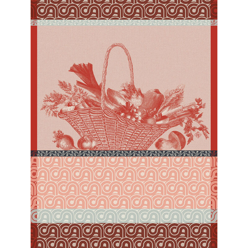 NEW! Potager D’Hiver Red Tea Towel