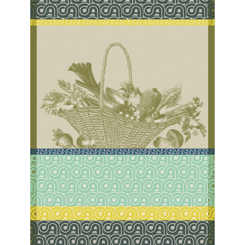 NEW! Potager D’Hiver Green Tea Towel